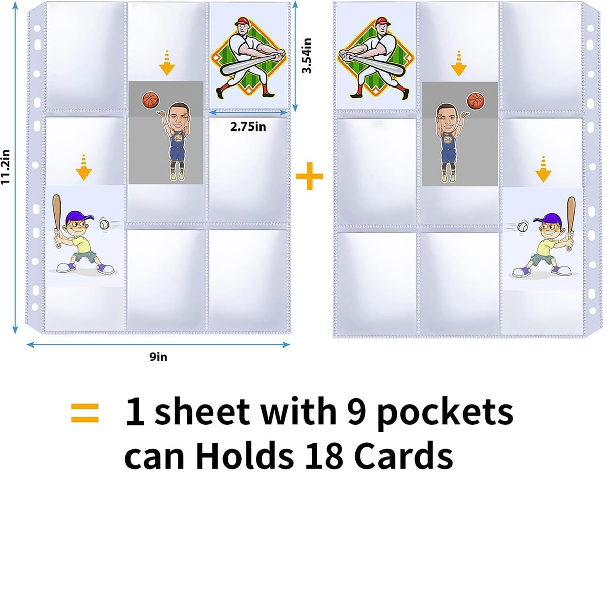 50 Pack 9 Pocket Card Sleeves  - Trading Card Binder ulasan dan harga